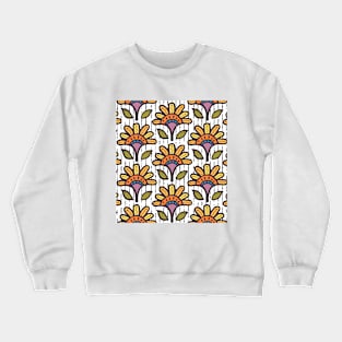 Bright Squiggle Flowers Crewneck Sweatshirt